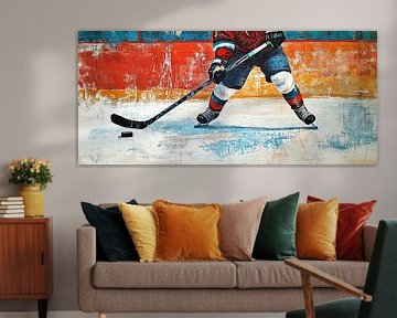 Crosse de hockey | Joueur en action avec une crosse de hockey