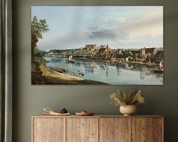 Bernardo Bellotto, Pirna sur l'île d'Elbe, vers 1756