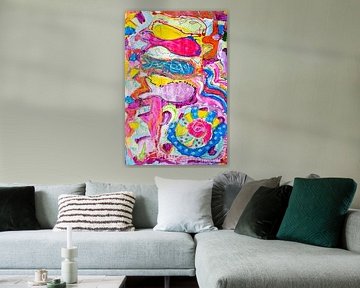 Fishes in a sea of colours by Lucie Beck