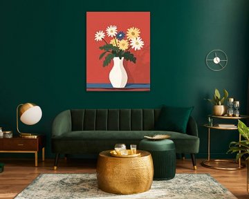 Minimalist Flower Vase in Matisse Style: Colour and Simplicity by Thea