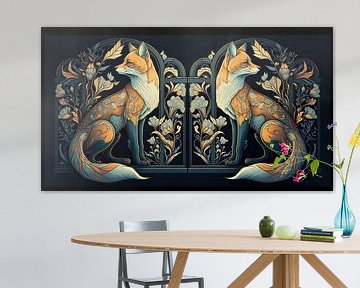 Jugendstil-Füchse von Richards Fine Art