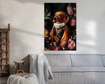 Mr dachshund by Richards Fine Art
