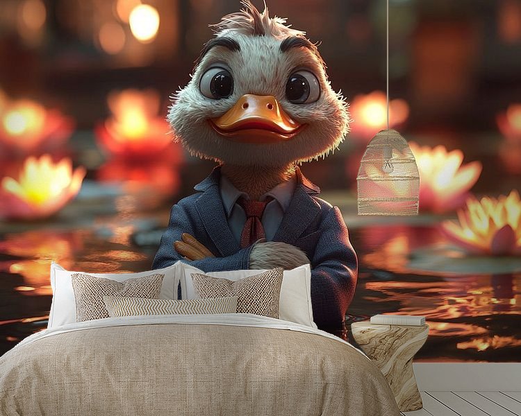 Voorbeeld van het werk in een kamer