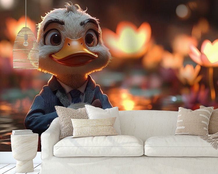 Voorbeeld van het werk in een kamer