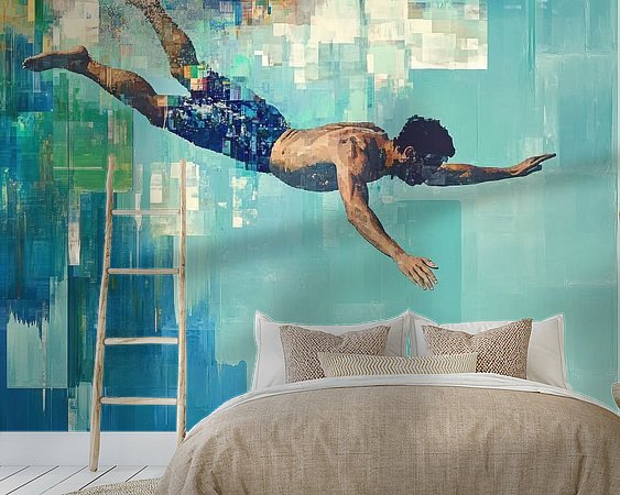 Voorbeeld van het werk in een kamer