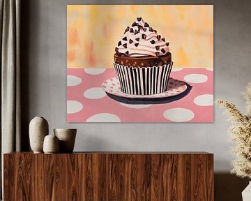 Cupcake | Zoet Gebak Schilderij van De Mooiste Kunst