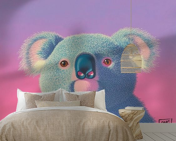 Voorbeeld van het werk in een kamer