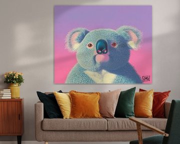 Koala | Fluffy Gaze van OMG Art