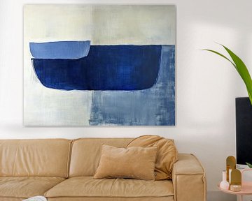 Blauw Abstract | Depths of Calm Waters van ARTEO Schilderijen