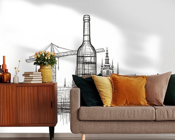 Voorbeeld van het werk in een kamer