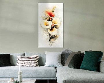 watercolour of flowers by Gelissen Artworks