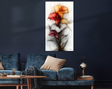 watercolour of flowers by Gelissen Artworks