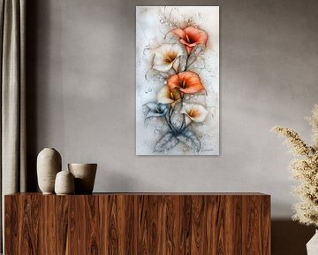 watercolour of flowers by Gelissen Artworks