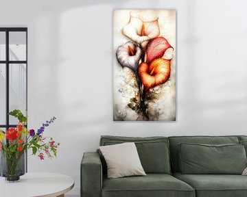 watercolour of flowers by Gelissen Artworks