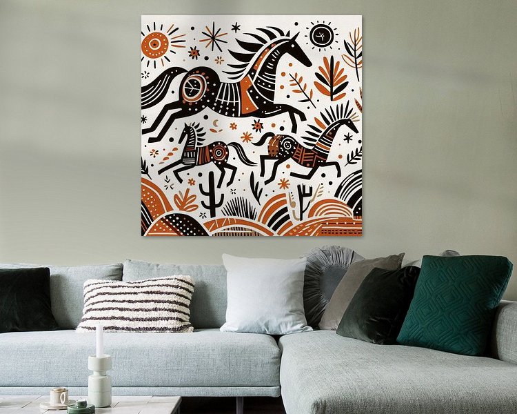 Voorbeeld van het werk in een kamer