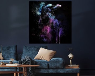 Raven in zwart en paars van ARTemberaubend