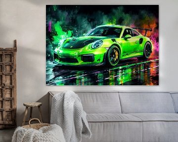 Porsche 911 GT3 RS Green Neon by MIROKKU