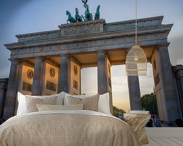 Berlijn - Brandenburger Tor bij schemering