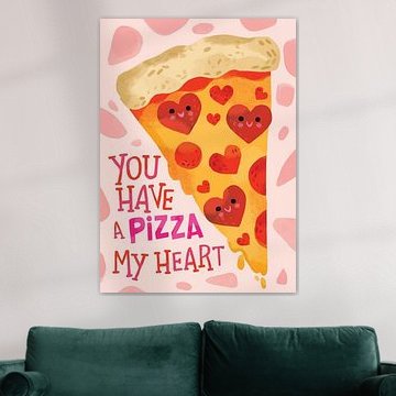 Love pizza and valentines day