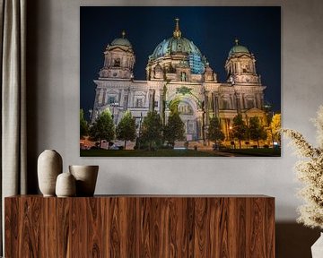 Berlijn - Berlijnse Dom bij nacht van t.ART