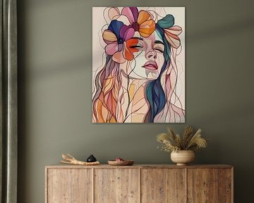 Abstract Floral Woman 2 by Georgia Chagas