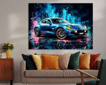 Alpine A110 2017 Aquarel Neon van MIROKKU