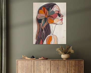 Abstract Bloemen Vrouw 5