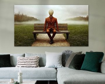 Zakenman in het mistpark van Frank Heinz