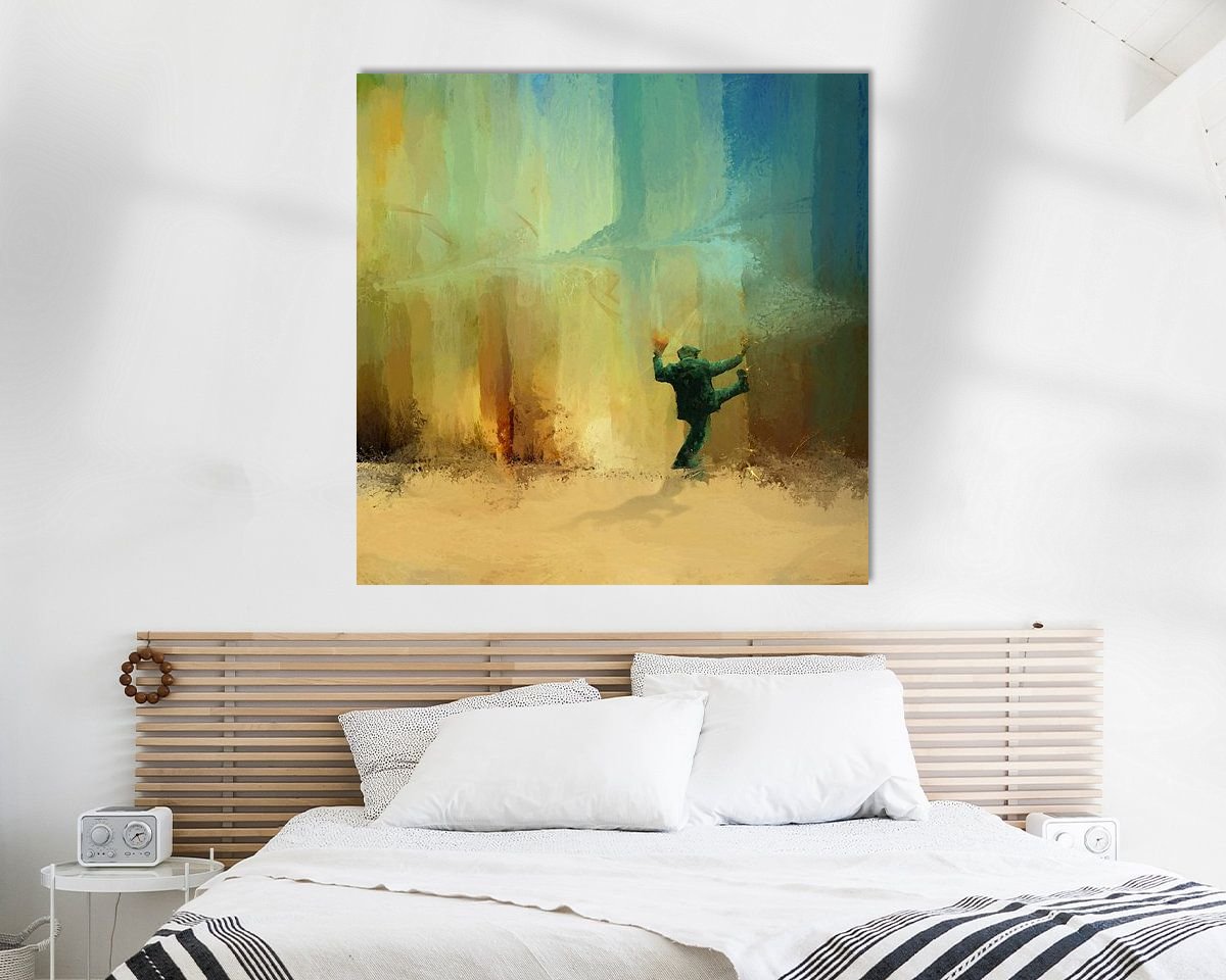 Voorbeeld van het werk in een kamer