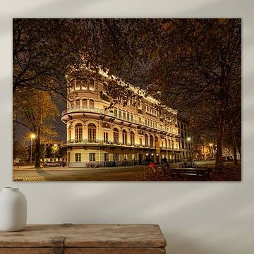 Weltmuseum bei Nacht