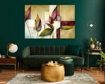 Tulpen Kubisme van Jacky