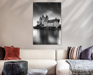 Kasteel in Frankrijk in zwart-wit van Manfred Voss, Zwart-Wit Fotografie