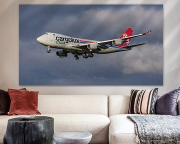 Cargolux Boeing 747-400 vrachtvliegtuig. van Jaap van den Berg