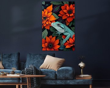 Echse floral von Liona Toussaint