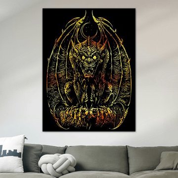 Maanverlichte waterspuwer: Gotisch kunstwerk