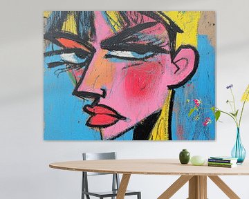 Vrouwenportret | Vivid Echoes of Expression van De Mooiste Kunst
