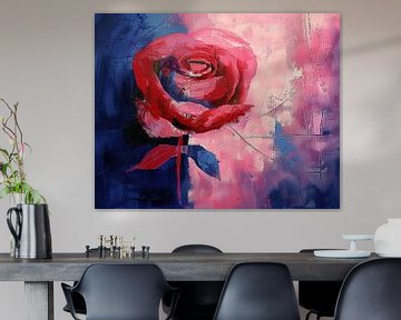 Abstract Bloemen van Abstract Schilderij