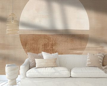 Abstrakte Malerei Erdtöne | Minimal Zen in Beige