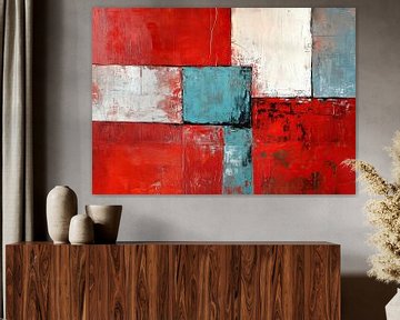 Rode en Blauwe Kunst van Modern Collection