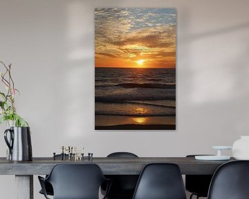 Sonnenuntergang mit Spiegelung auf Sylt
