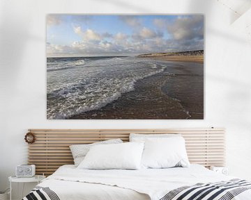 Leichter Wellengang am Strand bei Westerland auf Sylt