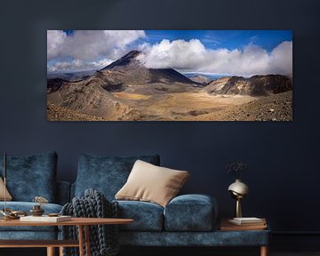 Tongariro, vulkanen en wolken in het noorden van Nieuw-Zeeland van Andreas Peters