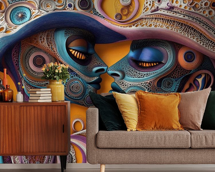 Voorbeeld van het werk in een kamer