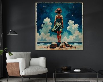 STERREN KOMEN OVER DE ZEE van Jan Keteleer (JanKé): Een reis voorbij het canvas