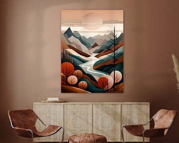 Sereniteit in de bergen van Artistic