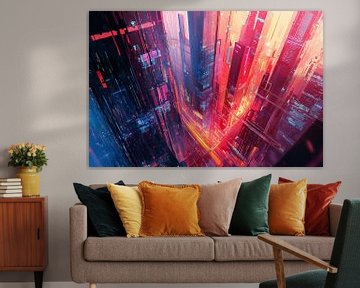 Conceptueel panorama van een skyline van een stad van Ariadna de Raadt-Goldberg