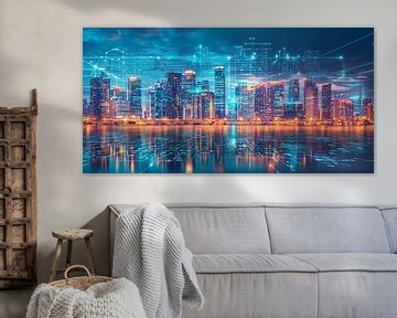 Conceptual panorama of a city skyline by Ariadna de Raadt-Goldberg