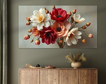 herfst kleuren bouquet bloemen . van J.a Dijkstra