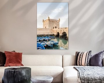 Blue fishing boats in Essaouira port by Photolovers reisfotografie