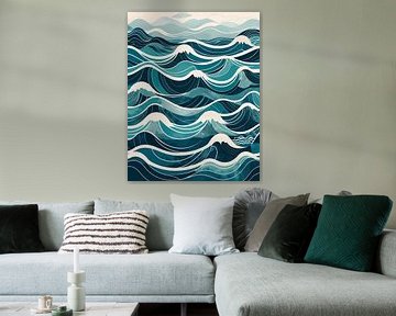 Gestileerde oceaangolven van Artistic